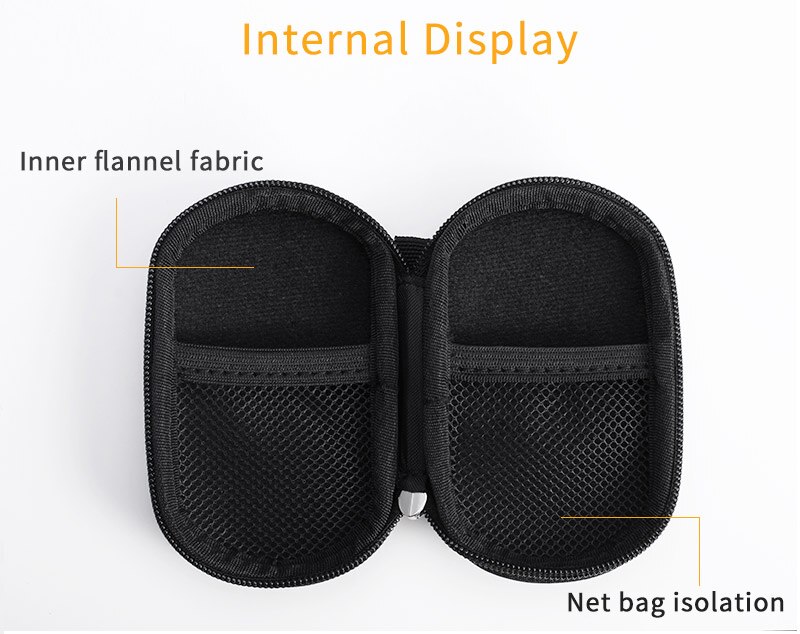 Portable Headphones Cases Mini Zippered Storage Hard Cover Bags Box for Earphone SD Cards Protective USB Cable Organizer Cases